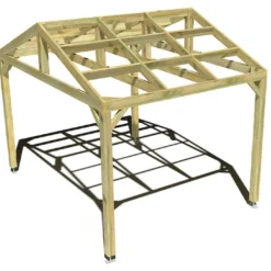 Pergola En Bois Traité Autoclave Autoportée Toit Double Pente - 3 M -Jardelix Soldes Magasin 3x4 2pents pergola bois plongeant