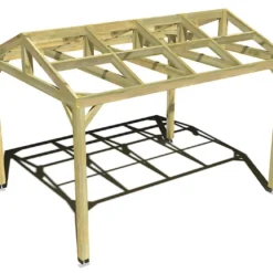 Pergola En Bois Traité Autoclave Autoportée Toit Double Pente - 4 M