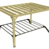 Pergola En Bois Traité Autoclave Autoportée Toit Plat - 4 M -Jardelix Soldes Magasin 4x3 cubique pergola bois plongeant