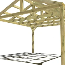 Pergola En Bois Traité Autoclave Autoportée Toit Double Pente - 4 M -Jardelix Soldes Magasin 4x4 2pents pergola bois