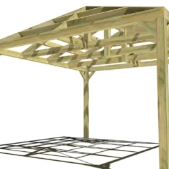 Pergola En Bois Autoportée Traité Autoclave Toit Quatre Pentes - 4 M -Jardelix Soldes Magasin 4x4 4pents pergola bois