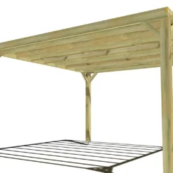Pergola En Bois Traité Autoclave Autoportée Toit Plat - 4 M -Jardelix Soldes Magasin 4x4 cubique pergola bois