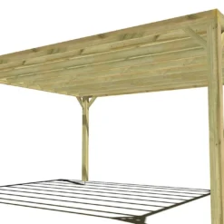 Pergola En Bois Traité Autoclave Autoportée Toit Plat - 4 M -Jardelix Soldes Magasin 4x5 cubique pergola bois
