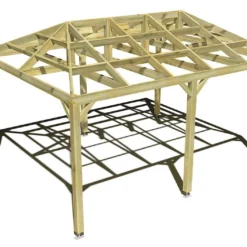 Pergola En Bois Autoportée Traité Autoclave Toit Quatre Pentes - 5 M -Jardelix Soldes Magasin 5x4 4pents pergola bois plongeant