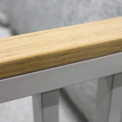 Salon De Jardin 5 Places En Aluminium Napoli Gris -Jardelix Soldes Magasin accoudoirs bois composite salon jardin aluminium