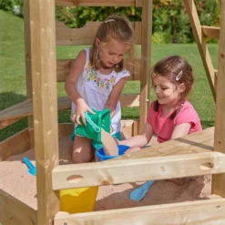 Aire De Jeux En Bois : Tour D’escalade – TP Tour Castlewood -Jardelix Soldes Magasin aire de jeux bac a sable 1