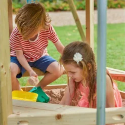 Aire De Jeux En Bois : Portique, Mur D’escalade Et Toboggan – TP Castlewood -Jardelix Soldes Magasin aire de jeux bac a sable 2