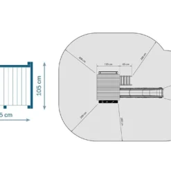 Aire De Jeux Belvédère En Bois Autoclave Avec Toboggan + Portique -Jardelix Soldes Magasin aire de jeux bois belvedere blue rabbit 2