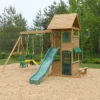 KidKraft Aire De Jeux En Bois Windale Avec Toboggan, Balançoires Et Cabane