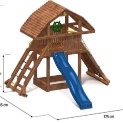Portique Aire De Jeux Tour Giant -Jardelix Soldes Magasin aire de jeux bois toboggan escalade fungoo giant 1