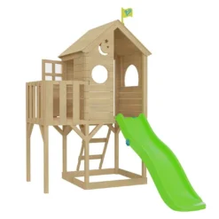 Aire De Jeux En Bois : Cabane, Toboggan Et Bac à Sable – TP Treehouse