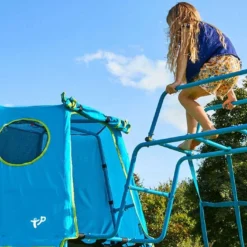 Aire De Jeux D’extérieur Avec Cabane Et Filet à Grimper - TP Explorer -Jardelix Soldes Magasin aire de jeux enfants exterieure
