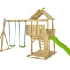 Aire De Jeux En Bois : Mur D’escalade, Portique Et Toboggan – TP Kingswood -Jardelix Soldes Magasin aire de jeux exterieur enfants
