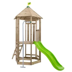 Aire De Jeux En Bois : Mur D’escalade Et Toboggan – TP Castlewood