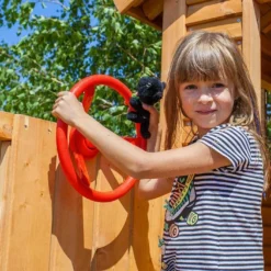 Aire De Jeux My House Move : Toboggan + Cabane + Balançoire -Jardelix Soldes Magasin aire de jeux fungoo myhouse move 4