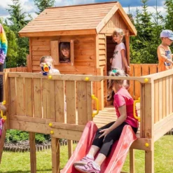 Aire De Jeux Géante Spider Land : Toboggans + Cabane + Escalade + Pont -Jardelix Soldes Magasin aire de jeux geante fungoo spider land 1