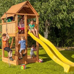 Aire De Jeux Géante Spider Land : Toboggans + Cabane + Escalade + Pont -Jardelix Soldes Magasin aire de jeux geante fungoo spider land 4