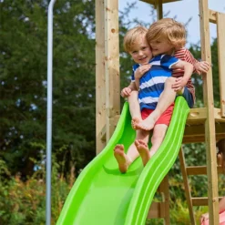 Aire De Jeux En Bois : Mur D’escalade Et Toboggan – TP Castlewood -Jardelix Soldes Magasin aire de jeux mur escalade toboggan