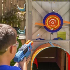 KidKraft Aire De Jeux En Bois Nerf Scout Defense Post -Jardelix Soldes Magasin aire de jeux nerf kidkraft