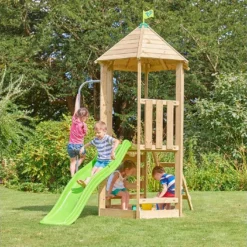 Aire De Jeux En Bois : Mur D’escalade Et Toboggan – TP Castlewood -Jardelix Soldes Magasin aire de jeux jeu de plein air.jepg