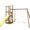 Aire De Jeux Toboggan + Agrès + Mur D'escalade + Bac à Sable – Féroé -Jardelix Soldes Magasin aire jeu toboggan 3 agre s escalade accessoires 1