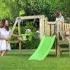 Aire De Jeux En Bois Pour Bébé Avec Balançoire Et Toboggan – TP Bambin -Jardelix Soldes Magasin aire jeux bebe bois toboggan balancoire tp toys