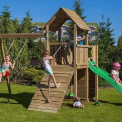 Aire De Jeux Carol 3 : Toboggan + Escalade + Rampe + Balançoire