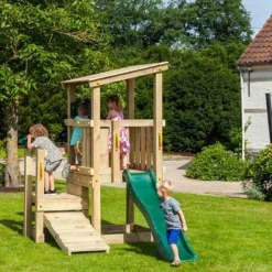 Aire De Jeux Cascade En Bois Autoclave Avec Toboggan