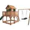 Axi Aire De Jeux En Bois De Hemlock Portique Balançoire Et Toboggan Liam -Jardelix Soldes Magasin aire jeux bois hemlock portique balancoire toboggan liam 1