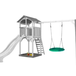 Axi Aire De Jeux En Bois De Hemlock Portique Nid D’Oiseau Beach Tower -Jardelix Soldes Magasin aire jeux bois hemlock portique nid oiseau beach tower 3