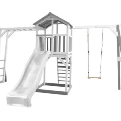 Axi Aire De Jeux En Bois De Hemlock Toboggan, Balançoire Et Barres De Singe