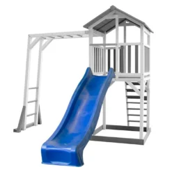 Axi Aire De Jeux En Bois De Hemlock Toboggan Et Barres De Singe Beach Tower -Jardelix Soldes Magasin aire jeux bois hemlock toboggan barres singe beach tower 2