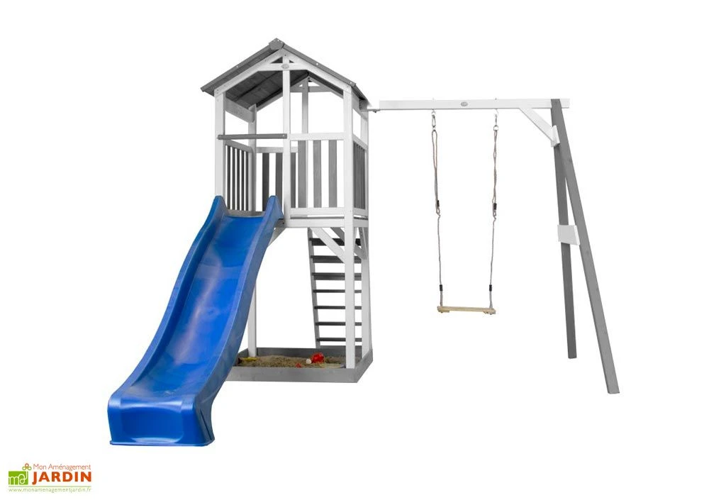 Axi Aire De Jeux En Bois De Hemlock Toboggan Et Portique Balançoire Beach Tower 4 Axi Aire De Jeux En Bois De Hemlock Toboggan Et Portique Balançoire Beach Tower – Image 2