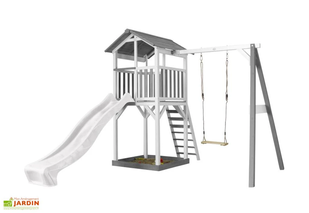 Axi Aire De Jeux En Bois De Hemlock Toboggan Et Portique Balançoire Beach Tower 5 Axi Aire De Jeux En Bois De Hemlock Toboggan Et Portique Balançoire Beach Tower – Image 3