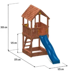 Aire De Jeux En Bois De Pin Traité Avec Toboggan Fungoo Joy -Jardelix Soldes Magasin aire jeux bois pin traite toboggan fungoo joy 4