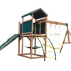 KidKraft Aire De Jeux En Bois Portique Balançoires Et Toboggan – Hideway Haven -Jardelix Soldes Magasin aire jeux bois portique balancoires toboggan 1