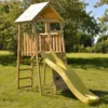 Aire De Jeux En Bois Non Traité Avec Toboggan - 3 M²