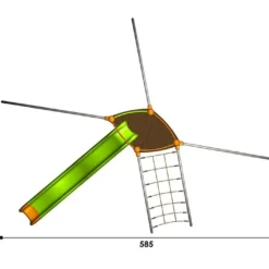 Aire De Jeux EVO-Costo Avec 6 Agrès -Jardelix Soldes Magasin aire jeux evolutive evo costo dimensions 1