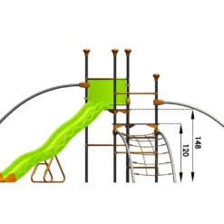 Aire De Jeux EVO-Costo Avec 6 Agrès -Jardelix Soldes Magasin aire jeux evolutive evo costo dimensions