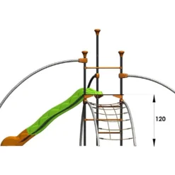 Aire De Jeux EVO-Filo Avec 6 Agrès -Jardelix Soldes Magasin aire jeux evolutive evo drym dimensions