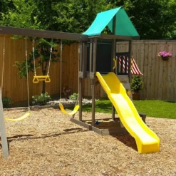 Aire De Jeux Kidkraft Bois De Cèdre Newport : Balançoires Toboggan -Jardelix Soldes Magasin aire jeux kidkraft bois cedre balancoires toboggan newport