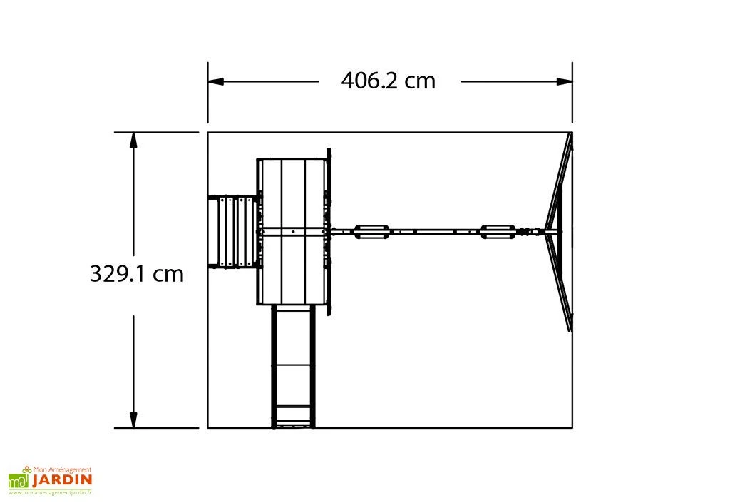 Portique En Bois Avec Balançoire Et Toboggan Sunnydale 5 Portique En Bois Avec Balançoire Et Toboggan Sunnydale – Image 3