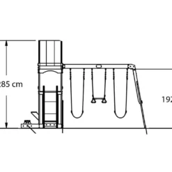 Portique En Bois Avec Balançoire Et Toboggan Sunnydale 11 Portique En Bois Avec Balançoire Et Toboggan Sunnydale -Jardelix Soldes Magasin aire jeux portique bois cedre toboggan balancoire 5