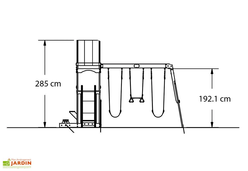 Portique En Bois Avec Balançoire Et Toboggan Sunnydale 6 Portique En Bois Avec Balançoire Et Toboggan Sunnydale – Image 4