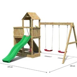 Aire De Jeux Avec Portique En Bois De Pin Traité 2 Balançoires Floppi 12 Aire De Jeux Avec Portique En Bois De Pin Traité 2 Balançoires Floppi -Jardelix Soldes Magasin aire jeux portique bois pin traite 2balancoires floppi 1