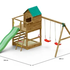 Aire De Jeux Avec Portique En Bois De Pin Traité 2 Balançoires Jarcas 11 Aire De Jeux Avec Portique En Bois De Pin Traité 2 Balançoires Jarcas -Jardelix Soldes Magasin aire jeux portique bois pin traite 2balancoires jarcas