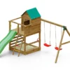 Aire De Jeux Avec Portique En Bois De Pin Traité 2 Balançoires Jarcas -Jardelix Soldes Magasin aire jeux portique bois pin traite 2balancoires jarcas 4