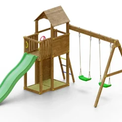 Aire De Jeux Avec Portique En Bois De Pin Traité Boomer 3