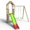 Aire De Jeux Avec Cabane, Toboggan Et Portique En Bois - Smart Xplorer -Jardelix Soldes Magasin aire jeux portique mur a grimper smart xplorer