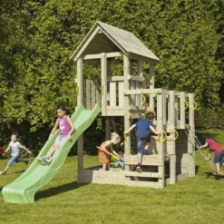 Aire De Jeux Penthouse En Bois Autoclave Avec Toboggan